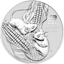 Год Крысы (Мыши) 2020 Австралийский Лунар Серебро 31.1 гр Монеты Perth Mint 2020 г — читать подробное описание Год Крысы (Мыши) 2020: серебряная монета $1 Австралии, Лунар III / серебро 1 oz - 1