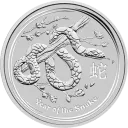 Год Змеи 2013 Австралийский Лунар инвестиционная монета Серебро 31.1 гр Монеты Perth Mint 2013 — читать подробное описание Год Змеи 2013: серебряная монета $1 Австралии, Лунар II / серебро 31,10 гр. - 1