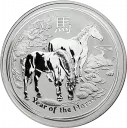 Год Лошади 2014 Австралийский Лунар Серебро 1000 гр Монеты Perth Mint 2014 — читать подробное описание Год Лошади 2014: серебряная монета Австралии $30 Лунар II / серебро 1000 гр - 1