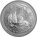 Год Кролика 2011 Австралийский Лунар инвестиционная монета Серебро 1000 гр Монеты Perth Mint 2011 — читать подробное описание Год Кролика 2011: серебряная монета Австралии $30 Лунар II / серебро 1000 гр - 1
