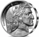 Данте Алигьери 2021 памятная монета Серебро 31.1 гр Монеты Monnaie de Paris 2021 Тираж 3 000 шт — читать подробное описание Данте Алигьери 2021 (Париж): памятная серебряная монета 20 евро / серебро 31,10 гр. - 1