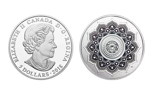 Монета Апрель Камень месяца Алмаз Канада 2020 год